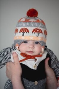 Dětská čepice s příměsí vlny Reima oranžová