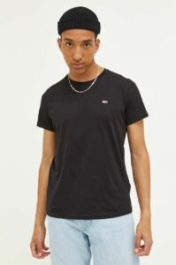 Bavlněné tričko Tommy Jeans 2-pack černá