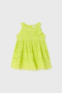 Dětské bavlněné šaty Mayoral zelená