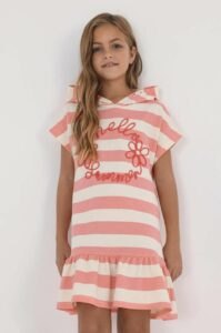 Dívčí šaty Mayoral růžová barva