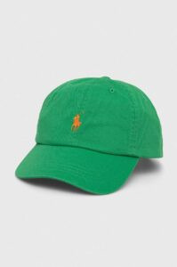 Bavlněná baseballová čepice Polo Ralph Lauren zelená