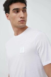 Bavlněné tričko Armani Exchange bílá