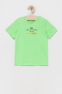 Dětské tričko Birba&Trybeyond zelená barva