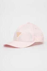 Čepice Guess růžová barva