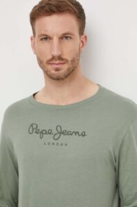 Bavlněné tričko Pepe Jeans Eggo zelená