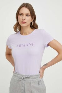 Tričko Armani Exchange fialová barva