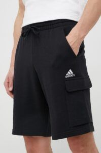 Bavlněné šortky adidas černá