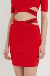 Sukně HUGO červená barva