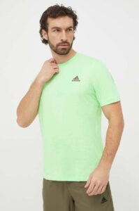 Bavlněné tričko adidas zelená