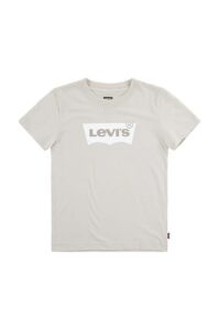 Dětské bavlněné tričko Levi's béžová