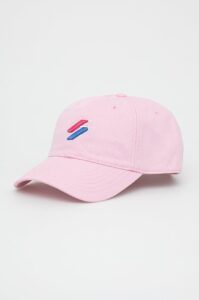 Bavlněná čepice Superdry růžová barva