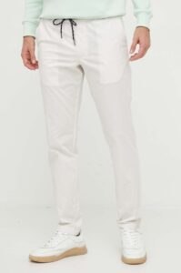 Bavlněné kalhoty Tommy Hilfiger bílá