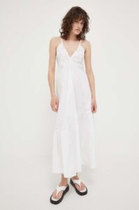 Bavlněné šaty Herskind bílá