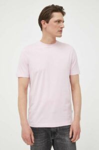 Bavlněné tričko BOSS růžová