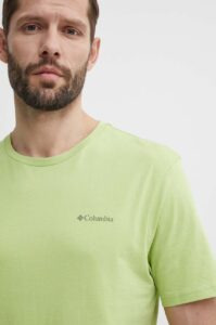 Bavlněné tričko Columbia North Cascades zelená