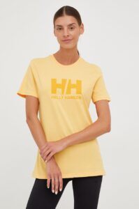 Bavlněné tričko Helly Hansen oranžová