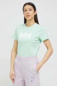 Bavlněné tričko Helly Hansen zelená
