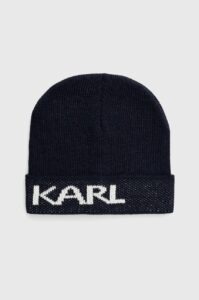 Čepice Karl Lagerfeld tmavomodrá barva