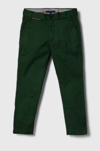 Dětské kalhoty Tommy Hilfiger zelená