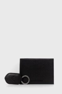 Kožená peněženka + klíčenka Emporio Armani pánská