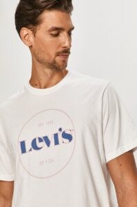 Tričko Levi's bílá barva