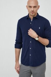 Košile Polo Ralph Lauren tmavomodrá barva