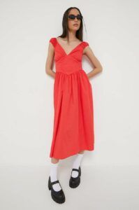 Šaty Abercrombie & Fitch červená
