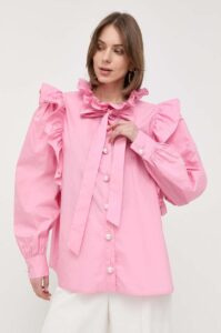 Košile Custommade růžová barva