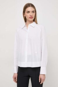 Bavlněná košile Armani Exchange bílá barva