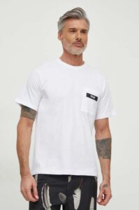 Bavlněné tričko Versace Jeans Couture bílá