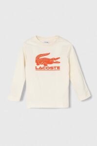 Dětská bavlněná košile s dlouhým rukávem Lacoste