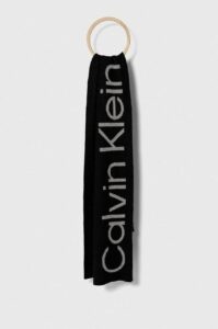 Šátek z vlněné směsi Calvin Klein