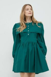 Bavlněné šaty Custommade zelená