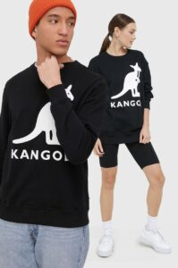 Bavlněná mikina Kangol černá barva