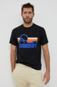 Tričko Marmot Coastal černá barva