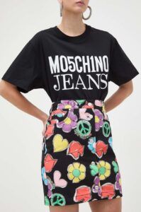 Džínová sukně Moschino Jeans černá
