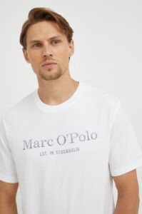 Bavlněné tričko Marc O'Polo bílá
