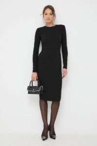 Vlněné šaty Victoria Beckham černá