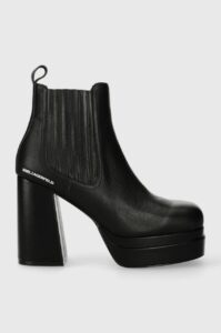 Kožené kotníkové boty Karl Lagerfeld STRADA dámské