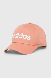 Bavlněná baseballová čepice adidas oranžová