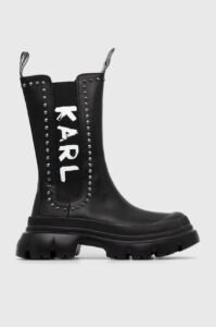 Kožené kotníkové boty Karl Lagerfeld TREKKA MAX KC