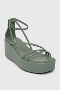 Kožené sandály Calvin Klein WEDGE SANDAL 30 LTH
