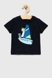 Dětské bavlněné tričko Mayoral tmavomodrá