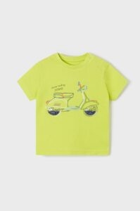 Dětské bavlněné tričko Mayoral zelená