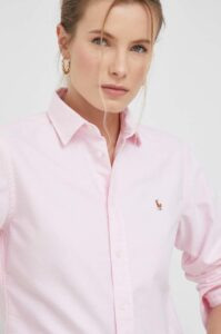 Bavlněná košile  Polo Ralph Lauren růžová