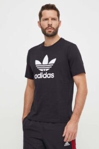 Bavlněné tričko adidas Originals Trefoil černá