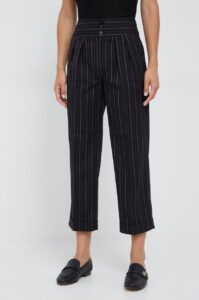 Vlněné kalhoty Lauren Ralph Lauren dámské