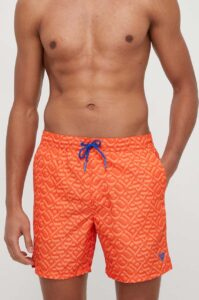 Plavkové šortky Guess oranžová barva