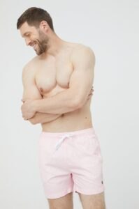 Plavkové šortky Superdry růžová