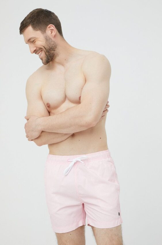 Plavkové šortky Superdry růžová